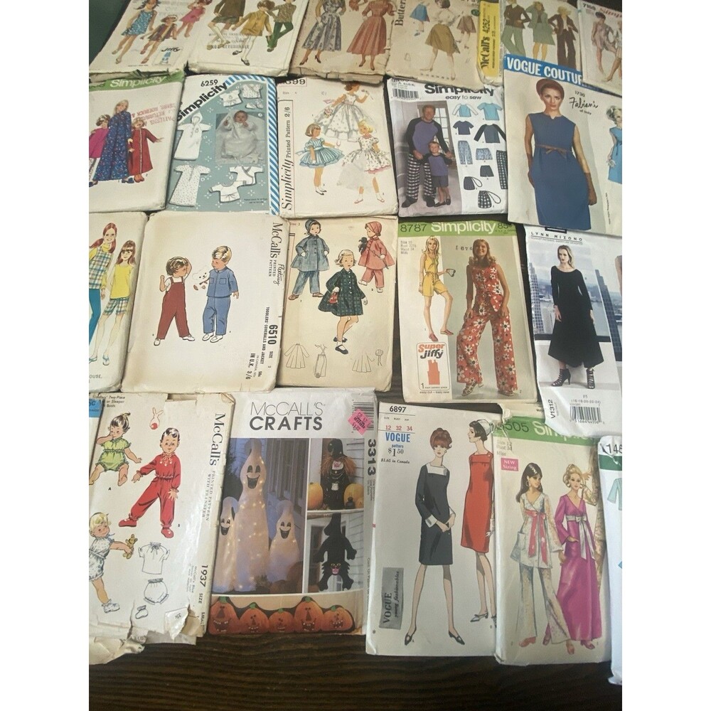 Mixed Lot of 28 Sewing Patterns - Mens, Womens, Kids, Baby, Costumes, Crafts - Picture 5 of 6